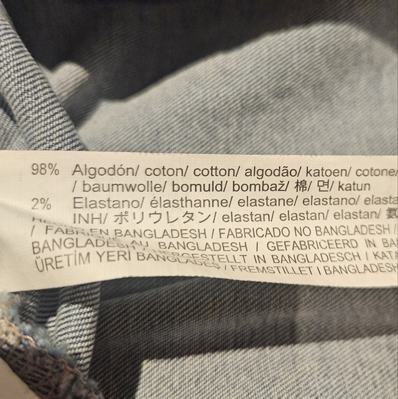 Zara Trafaluc Collection Stretch Denim Button-down Mini Dress sz XS - Picture 6 of 6